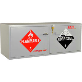 Scimatco SC2063 Stak-a-Cab™ Combo Acid (10x2.5 Liter)/Flammable (10x1 Gal.) Cabinet, Self-Closing, 47"x18"x18" image.