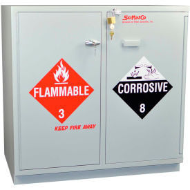 Scimatco SC2237 Acid (18x2.5 Liter)/Flammable (16x1 Gal.) Cabinet, Fully Lined, Self-Closing, 35 x 22 x 35-1/2 image.