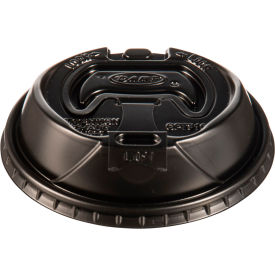 Dart® Optima Reclosable Lids for Hot Paper Cups Fits 10 to 24 oz Hot Cups Black 1000/CT
