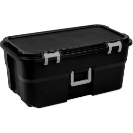 Sterilite® Plastic Footlocker w/ Latched Lid 22 Gal Cap 31-1/4"L x 17-7/8"W x 13-7/8"H Black 