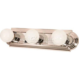 Satco Products Inc 60/296**** Satco 60-296 3 Light - 18" - Vanity - Racetrack Style  Polished Chrome image.