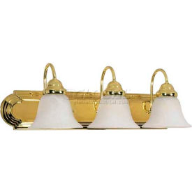 Nuvo 60/329 Ballerina-3 Light Vanity & Wall Alabaster Polished Brass 24""W X 7.625""H