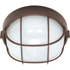 Nuvo 60/519 1 Light-Die Cast Bulk Head Frosted Diffuser Architectural Bronze 10"W 