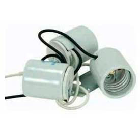 Satco Products Inc 80/1082 Satco 80-1082 Three Light Porcelain Socket w/ 1/8 IP Metal Strap image.
