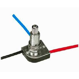 Satco Products Inc 80/1130 Satco 80-1130 3-Way Metal Push Switch  5/8-in. Bushing  Brass Finish image.