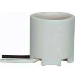 Satco Products Inc 80/1155 Satco 80-1155 Keyless Unglazed Porcelain Socket - Unglazed image.