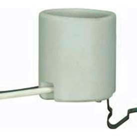 Satco Products Inc 80/1221 Satco 80-1221 Keyless Unglazed Porcelain Socket w/ 1/2-in. Snap-in Clip image.