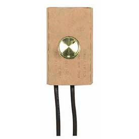 Satco Products Inc 80/1293 Satco 80-1293 Full Range Table Lamp Dimmer Switch in Paper Housing  Black/Gold Knobs image.