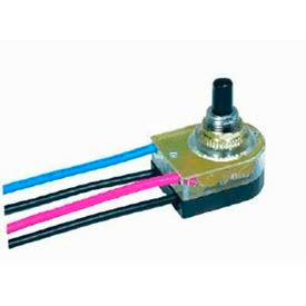 Satco Products Inc 80/1355 Satco 80-1355 On-Off Lighted Push Switch  Brass Finish image.