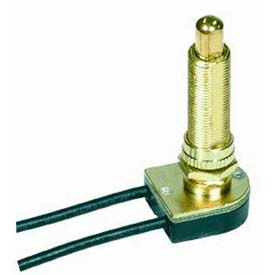 Satco Products Inc 80/1409 Satco 80-1409 On-Off Metal Push Switch  1-1/2-in. Bushing  Brass Finish image.