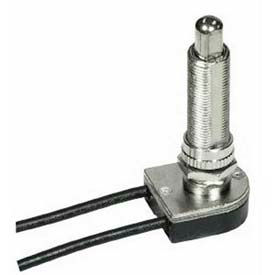 Satco Products Inc 80/1410 Satco 80-1410 On-Off Metal Push Switch  1-1/2-in. Bushing  Nickel Finish image.