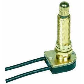 Satco Products Inc 80/1413 Satco 80-1413 On-Off Metal Rotary Switch  1-1/2-in. Bushing  Brass Finish image.