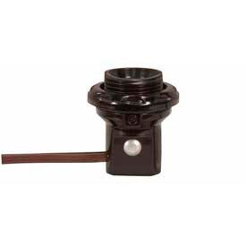 Satco Products Inc 80/1473 Satco 80-1473 Phenolic Threaded Candelabra Socket 1-1/4-in. w/Shoulder and Phenolic Ring 24-in Leads image.