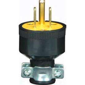 Satco Products Inc 80/1688 Satco 80-1688 3 Prong Rubber Plug with Metal Grip image.