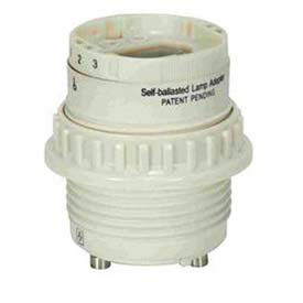 Satco Products Inc 80/1856 Satco 80-1856 Phenolic CFL Lampholder w/Uno Ring  G24q-3 - GX24q-3 60Hz  0.30A  18W-120V image.