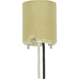 Satco 80-2090 Keyless Porcelain Mogul Socket for Position Oriented HID Fixtures w/Body Notch