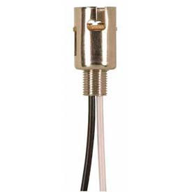 Satco Products Inc 80/2099 Satco 80-2099 Bayonet Base Single Contact Socket  8-in. Leads image.