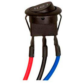 Satco Products Inc 80/2101 Satco 80-2101 On-Off Metal Round Rocker Switch w/Diode image.