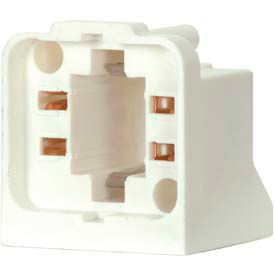 Satco Products Inc 80/2106 Satco 80-2106 13W Four Pin Horizontal Mount Socket image.