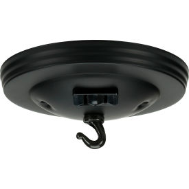 Satco 90-040 Canopy Kit with Convenience Outlet - Black Finish