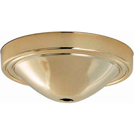 Satco Products Inc 90/051 Satco 90-051 Plain Deep Fixture Canopy - Brass Finish  7/16-in. Center Hole Depth image.