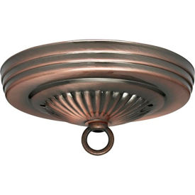 Satco Products Inc 90/054 Satco 90-054 Ribbed Canopy Kit - Antique Copper Finish  7/16-in. Center Hole image.
