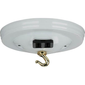 Satco Products Inc 90/1072 Satco 90-1072 Canopy Kit with Convenience Outlet - White Finish image.