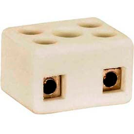 Satco 90-1081 Porcelain 4 Terminal Wire Connector