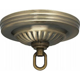 Satco Products Inc 90/1099 Satco 90-1099 Ribbed Canopy Hanger Kit - Antique Brass Finish image.
