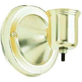 Satco Products Inc 90/1407 Satco 90-1407 1-5/8-in. Wired Wall Bracket with Bottom Turn Knob Switch - Antique Brass Finish image.