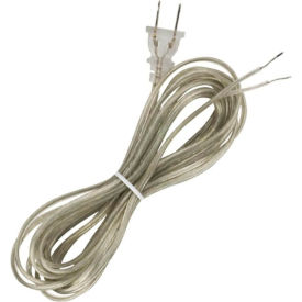 Satco Products Inc 90/1532 Satco 90-1532 15 Ft. Cord Set, 18/2 SPT-1, Clear Silver image.