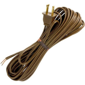 Satco Products Inc 90/1535 Satco 90-1535 20 Ft. Cord Set, 18/2 SPT-1, Brown image.