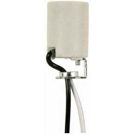 Satco Products Inc 90/1555 Satco 90-1555 Intermediate Base Porcelain Socket w/8-in. Leads image.