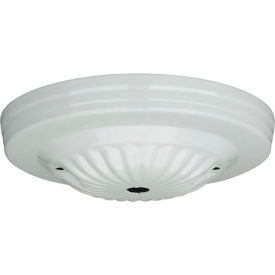 Satco Products Inc 90/1680 Satco 90-1680 Ribbed Canopy - White Finish  7/16-in. Center Hole image.