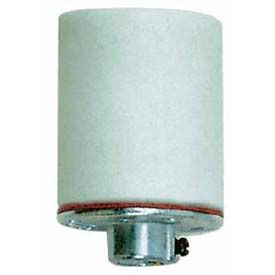 Satco Products Inc 90/1707 Satco 90-1707 Keyless 3 Terminal Grounded Porcelain Socket w/Metal Cap - 1/4 IPS image.