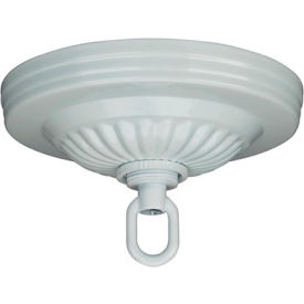 Satco Products Inc 90/197 Satco 90-197 Ribbed Canopy Kit - White Finish  1-1/16-in. Center Hole image.