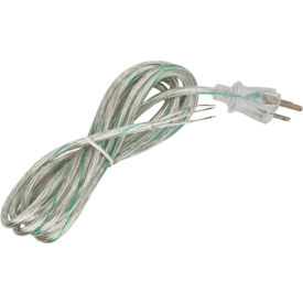 Satco Products Inc 90/2312 Satco 90-2312 10 Ft. Heavy Duty Cord Set 18/3 SJT -105-#176;C, Clear Silver image.