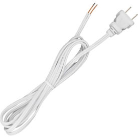 Satco Products Inc 90/2417 Satco 90-2417 7 Ft. Cord Set, 18/2 SPT-1, White image.