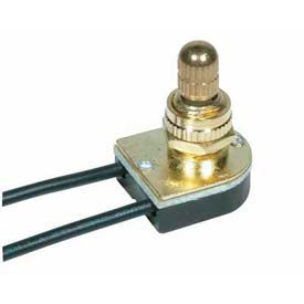 Satco Products Inc 90/501 Satco 90-501 On-Off Metal Rotary Switch  Brass Finish image.