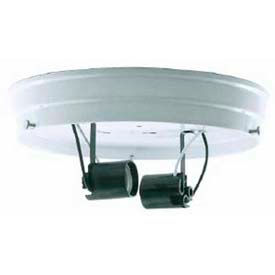 Satco Products Inc 90/757 Satco 90-757 8-in. Two Light Ceiling Pan - Chrome Finish image.