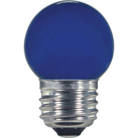 Satco Products Inc S9162 Satco S9162 1.2W LED S11 Night Light Bulb Medium Base Ceramic Blue image.
