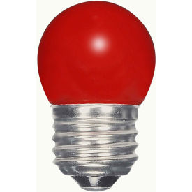 Satco Products Inc S9165 Satco S9165 1.2W LED S11 Night Light Bulb Medium Base Ceramic Red image.