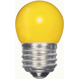 Satco Products Inc S9166 Satco S9166 1.2W LED S11 Night Light Bulb Medium Base Ceramic Yellow image.