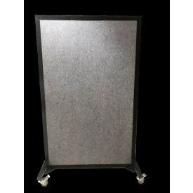 Screenflex Ballistic Safety Barrier Magnetic Dry Erase Both Sides 46-1/2"W x 72"H Black/Gray 