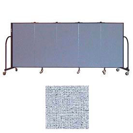Screenflex Partitions FSL405-VB Screenflex 5 Panel Portable Room Divider, 4H x 95"W, Vinyl Color Blue Tide image.
