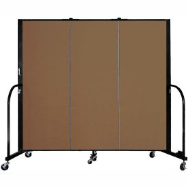 Screenflex 3 Panel Portable Room Divider, 5'H x 5'9