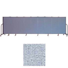 Screenflex Partitions FSL509-VB Screenflex 9 Panel Portable Room Divider, 5H x 169"W, Vinyl Color Blue Tide image.