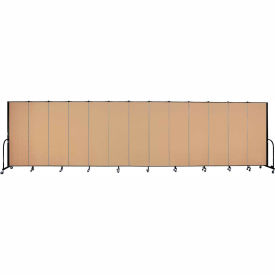 Screenflex Partitions FSL6013-SW Screenflex Portable Room Divider - 13 Panel - 6H x 241"W -  Wheat image.