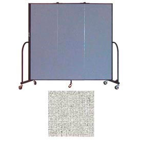 Screenflex Partitions FSL603-VG Screenflex 3 Panel Portable Room Divider, 6H x 59"W, Vinyl Color Granite image.