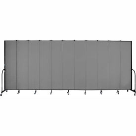 Screenflex Partitions FSL8011-SG Screenflex 11 Panel Portable Room Divider, 8H x 205"W, Fabric Color Grey image.